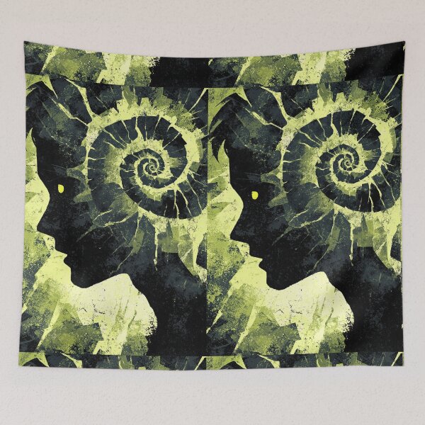 Item preview, Profile of a human silhouette with an ammonite-shaped head. designed and sold by Piotrek0001.