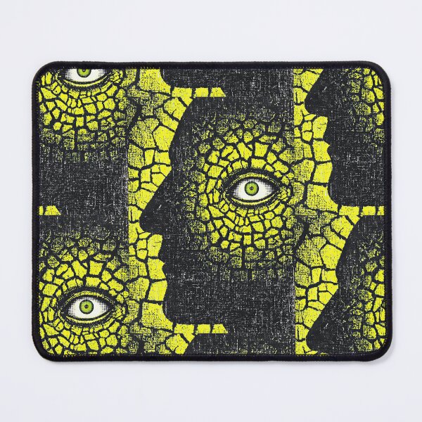 Item preview, Face profile with reptilian skin and a single human eye. designed and sold by Piotrek0001.