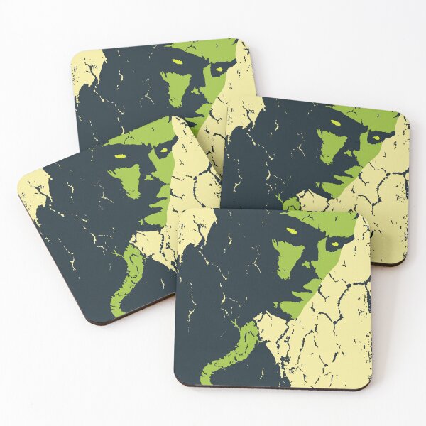 Item preview, Abstract green face portrait with a curling snake tail. designed and sold by Piotrek0001.