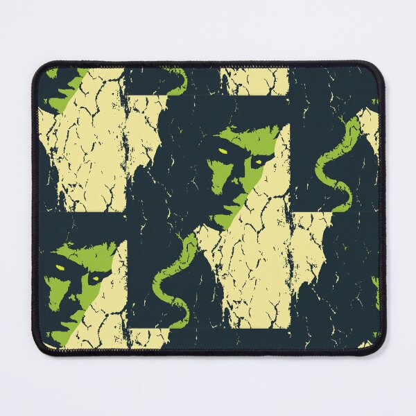 Item preview, Abstract green face portrait with a curling snake tail. designed and sold by Piotrek0001.