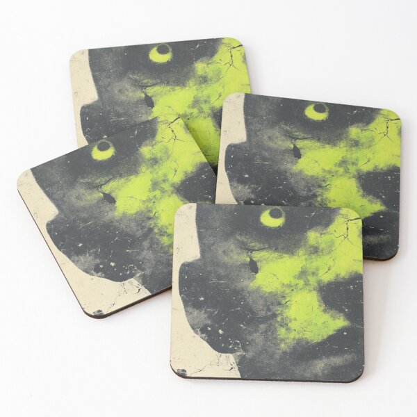 Item preview, Dark grunge portrait of a one-eyed creature in green. designed and sold by Piotrek0001.