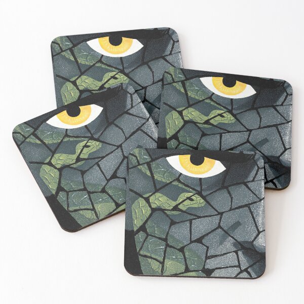 Item preview, A mosaic face with one yellow, mesmerizing, hypnotic eye. designed and sold by Piotrek0001.