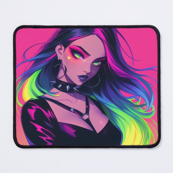 Item preview, rainbow anime girl designed and sold by CursedbyLilith.