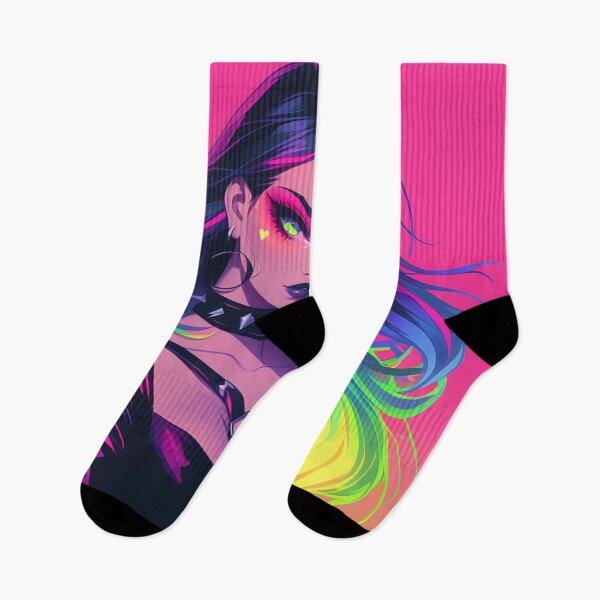 Item preview, rainbow anime girl designed and sold by CursedbyLilith.