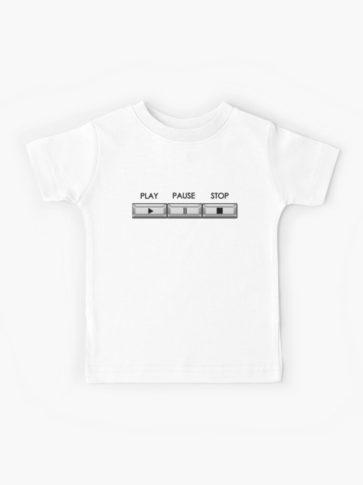 Funny Play Pause Stop VCR look design for tired exhausted parents