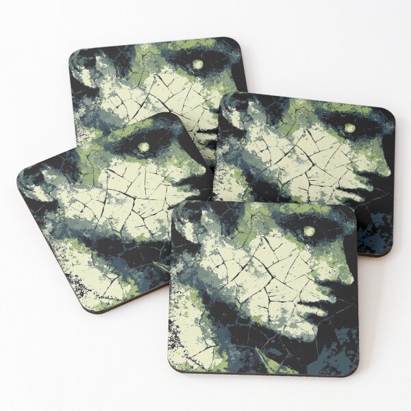 Item preview, Abstract face profile with a cracked and damaged texture. designed and sold by Piotrek0001.
