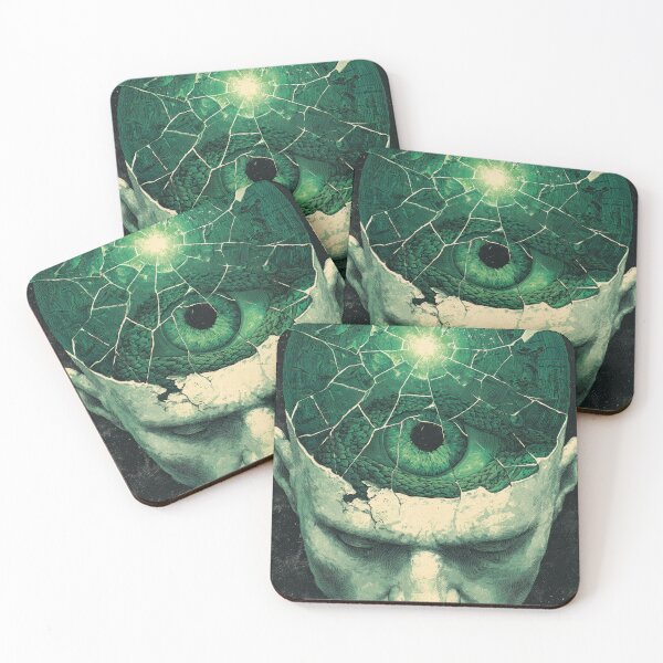 Item preview, Open human head with a large reptilian eye inside. designed and sold by Piotrek0001.