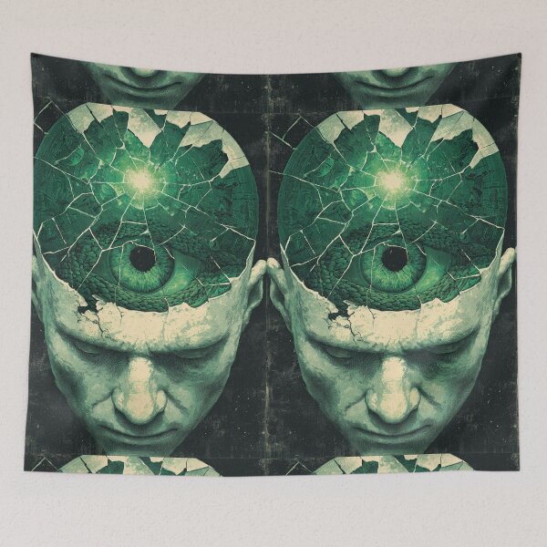 Item preview, Open human head with a large reptilian eye inside. designed and sold by Piotrek0001.