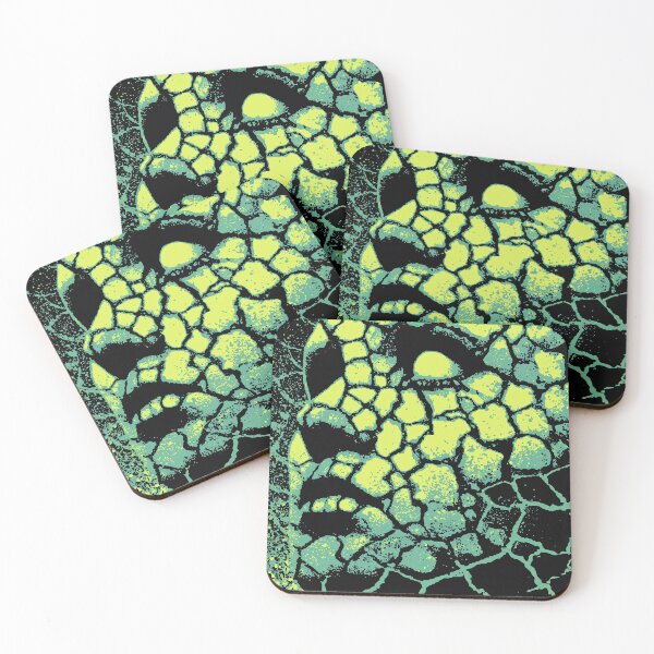 Item preview, An abstract, cracked pattern in shades of bright, vivid green. designed and sold by Piotrek0001.