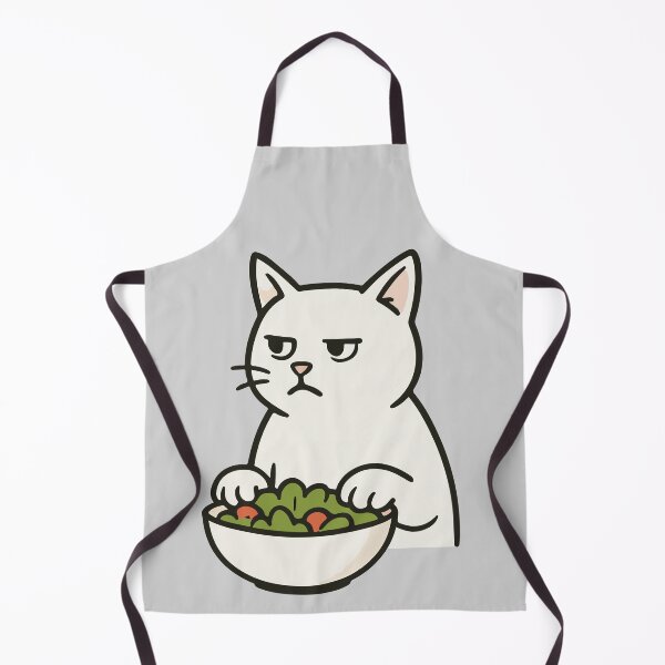 Item preview, Judgmental White Cat Hating Salad | Silly Paws Studio designed and sold by SillyPawsStudio.