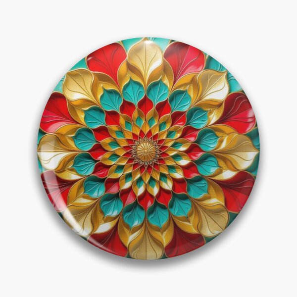 Item preview, Mandala Radiance – Golden Flowers, Teal Harmony & Visual Balance designed and sold by FotoworldEdel.