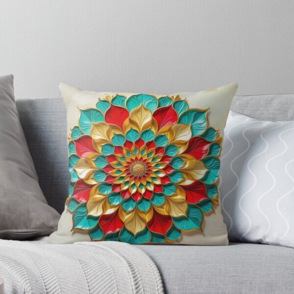 Item preview, Mandala Radiance – Golden Flowers, Teal Harmony & Visual Balance designed and sold by FotoworldEdel.