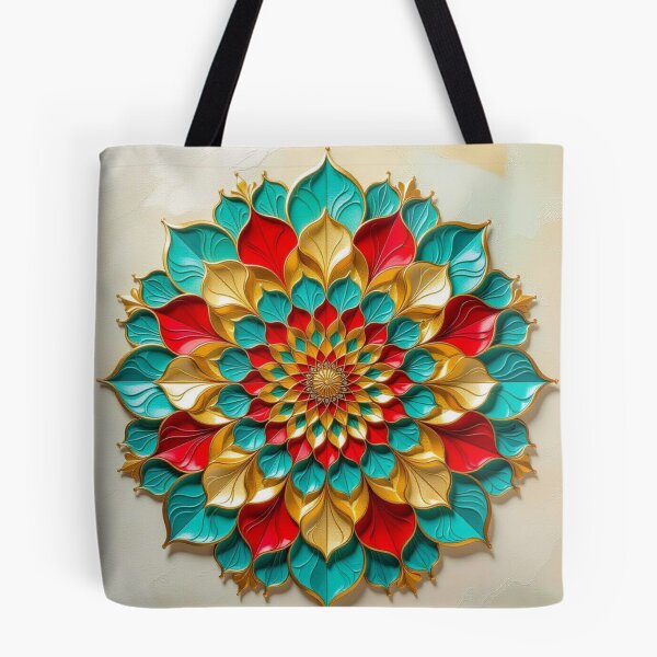 Item preview, Mandala Radiance – Golden Flowers, Teal Harmony & Visual Balance designed and sold by FotoworldEdel.