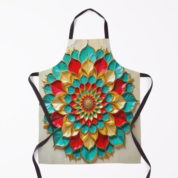 Item preview, Mandala Radiance – Golden Flowers, Teal Harmony & Visual Balance designed and sold by FotoworldEdel.