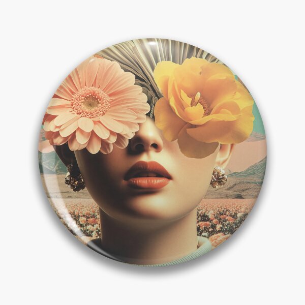 Item preview, Surreal Female Portrait With Flowers Covering Eyes designed and sold by Jirka Svetlik, Studio Illuvision.