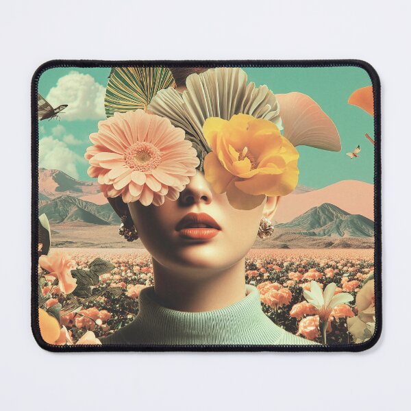 Item preview, Surreal Female Portrait With Flowers Covering Eyes designed and sold by Jirka Svetlik, Studio Illuvision.