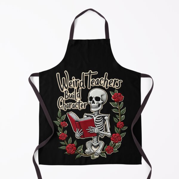 Item preview, Weird Teacher Skeleton Reading with Roses designed and sold by ArtDesignTp.