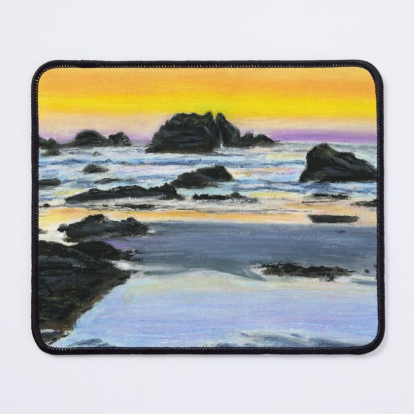 Item preview, Rocky Coastal View In Oil Pastels designed and sold by LymphomaLass.