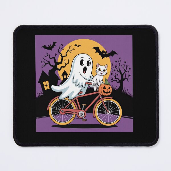 Item preview, HALLOWEEN T-SHIRT GHOST ON THE BIKE HAPPY HALLOWEN designed and sold by Monrue66 .