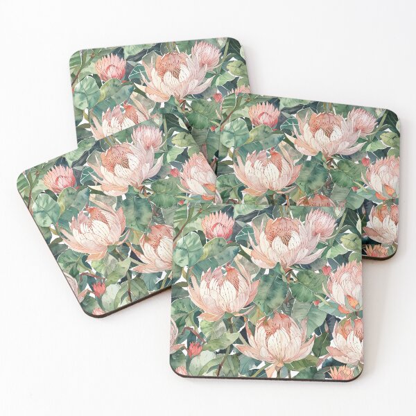 Item preview, Botanical Protea Plants Watercolour designed and sold by CoolPixels.