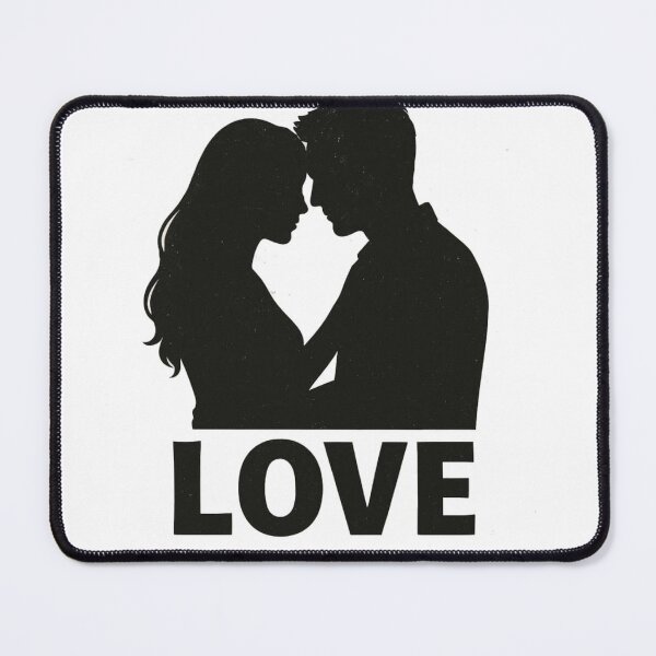 Item preview, Romantic Couple Silhouette Love Art | Minimalist Valentine’s Day T-Shirt & Wall Poster | Wedding Anniversary Romantic Gift Design designed and sold by KDesignCrafts.