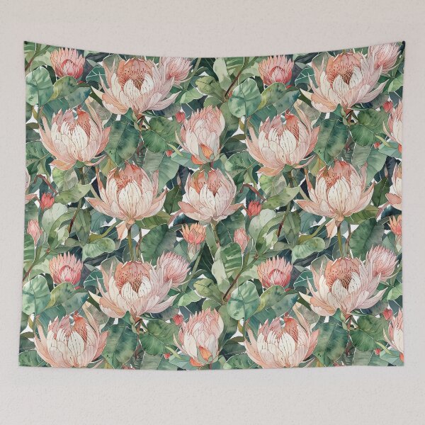 Item preview, Botanical Protea Plants Watercolour designed and sold by CoolPixels.