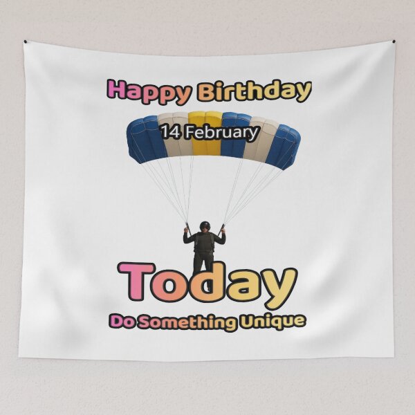 Item preview, Birthday Parachutist 14 February designed and sold by ariksworld.