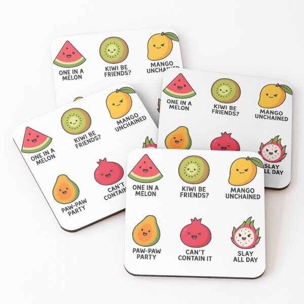 Item preview, Funny Fruit Sticker Set-Cute Cartoon Fruits with Punny Captions designed and sold by Al-Ziyyel Studio✨.