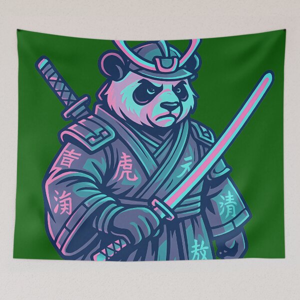 Item preview, Neon Samurai Panda designed and sold by kyokugen.