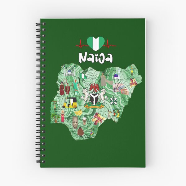 Item preview, Nigeria map - illustrated Naija map designed and sold by Youngkev-arts.