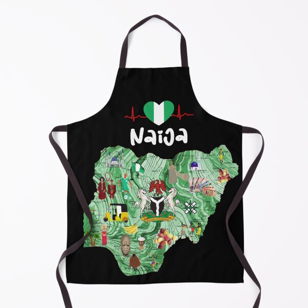 Item preview, Nigeria map - illustrated Naija map designed and sold by Youngkev-arts.