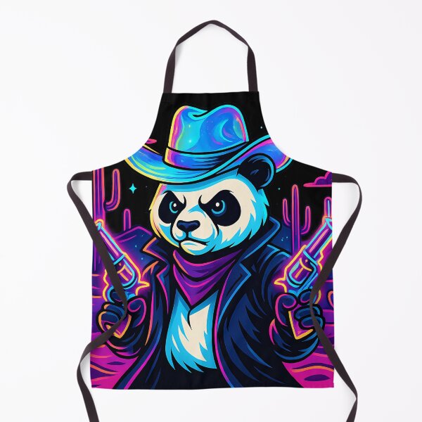 Item preview, Futuristic Cowboy Panda in the Neon Desert designed and sold by kyokugen.