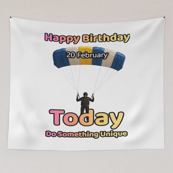 Item preview, Birthday Parachutist 20 February designed and sold by ariksworld.