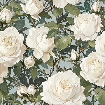 Artwork thumbnail, White Roses by CoolPixels