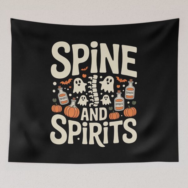 Item preview, Spine and Spirits Funny Osteopathy Halloween designed and sold by osteopath shop.
