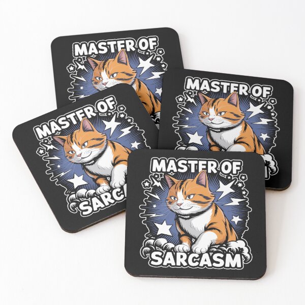 Item preview, Master of Sarcasm Funny Cat Design designed and sold by MonkiFlipp.