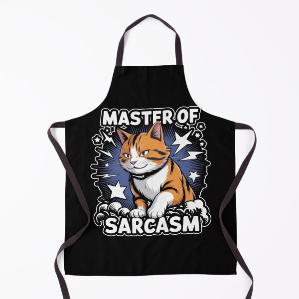 Item preview, Master of Sarcasm Funny Cat Design designed and sold by MonkiFlipp.