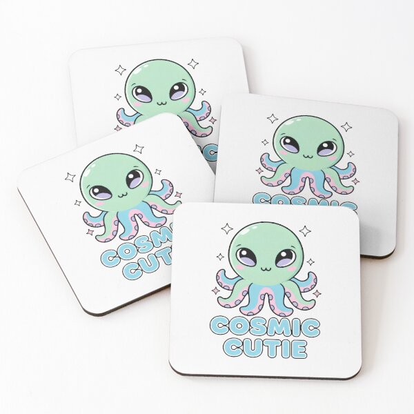 Item preview, Sweet Mint Octopus Under Sparkling White Stars designed and sold by SplashTastic.