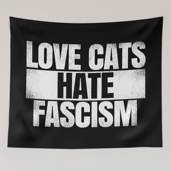 Item preview, Love Cats Hate Fascism. vintage. #2 designed and sold by EunsooLee.