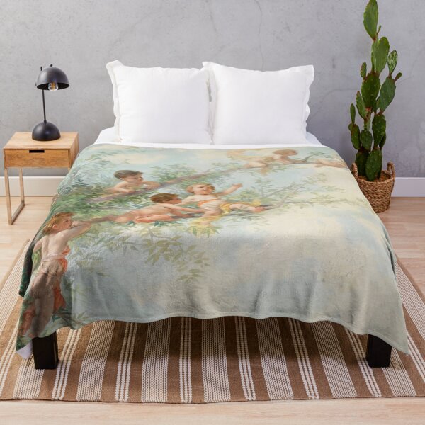 Item preview, Cherub Tree Painting Amorcillos en una rama intentando coger un nido designed and sold by Onodera.