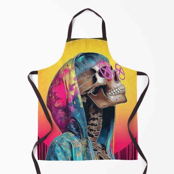 Item preview, AfroNova Halloween Digital Art | Cosmic Graffiti Skeleton & Mask Print | Neon Afrofuturist Wall Decor designed and sold by Blackcanvas444.