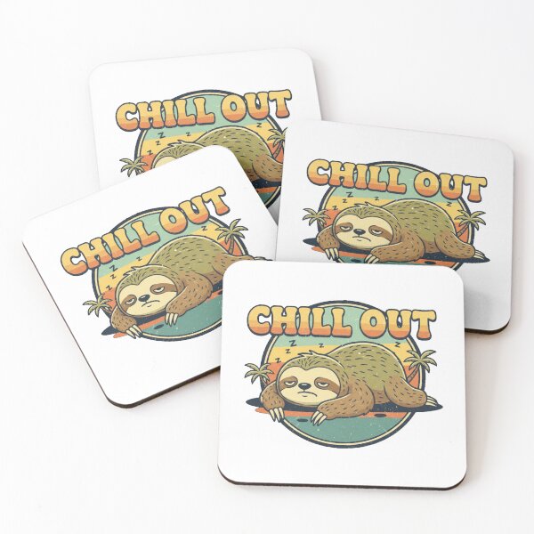 Item preview, Retro Chill Out Sloth - Vintage Lazy Vibe designed and sold by ViviByPaula.