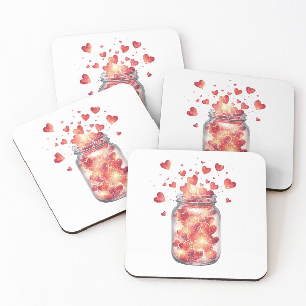 Item preview, Glowing Hearts in Jar  designed and sold by BestZoneStore.