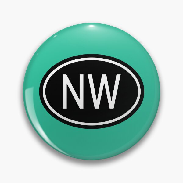 Artikelvorschau, NW Initialen Monogramm ovale weiße Buchstaben entworfen und verkauft von Jeallan Designs.