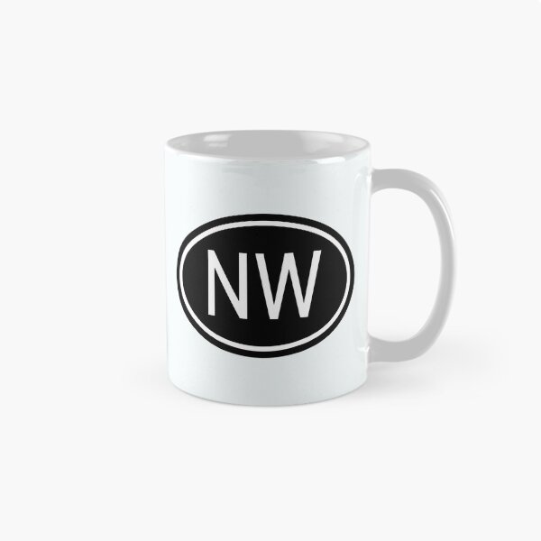 Artikelvorschau, NW Initialen Monogramm ovale weiße Buchstaben entworfen und verkauft von Jeallan Designs.