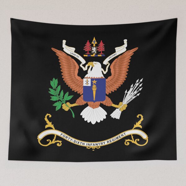 Item preview, Army - Regimental Colors - 46th Infantry Regiment - Lead to Victory X 300 designed and sold by Military Insignia Products.