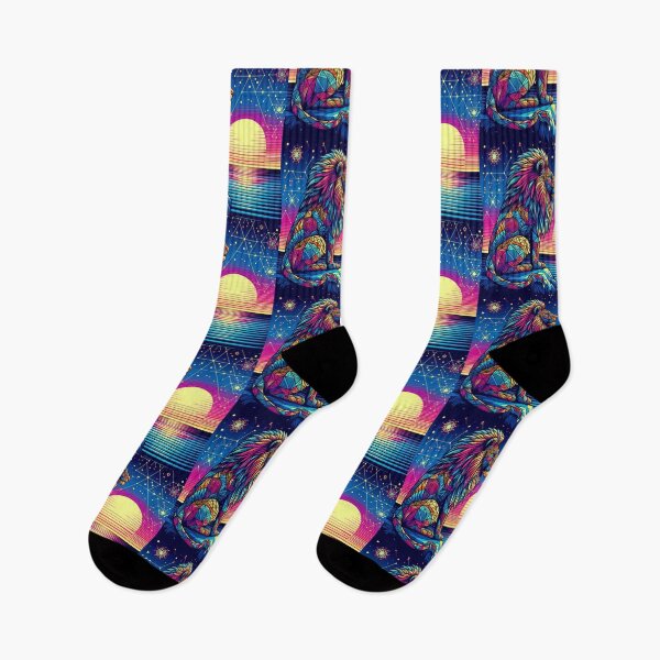 Item preview, Colorful geometric lion  designed and sold by Dogandesighn.