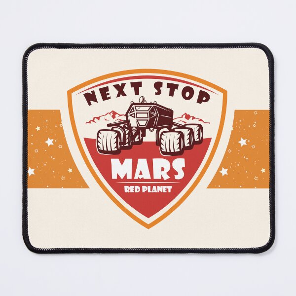 Item preview, Next Stop Mars Red Planet Space Exploration Badge designed and sold by DaVinciFeather.