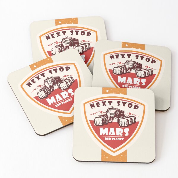 Item preview, Next Stop Mars Red Planet Space Exploration Badge designed and sold by DaVinciFeather.