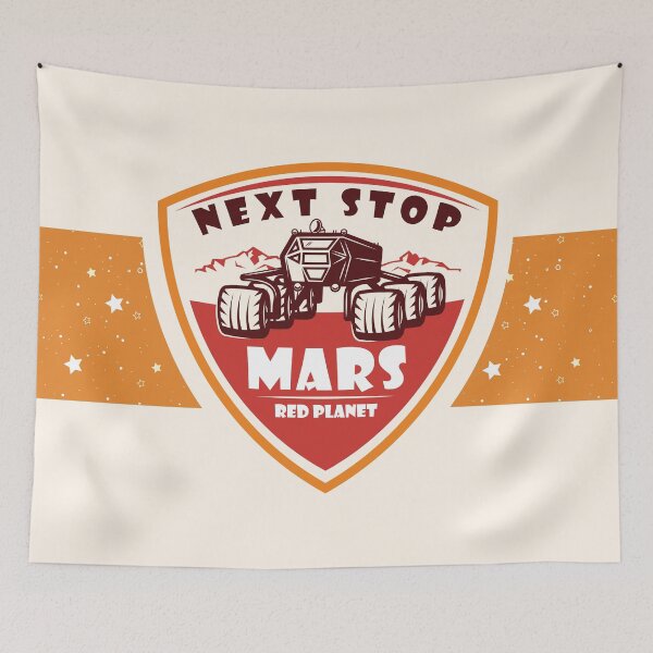 Item preview, Next Stop Mars Red Planet Space Exploration Badge designed and sold by DaVinciFeather.